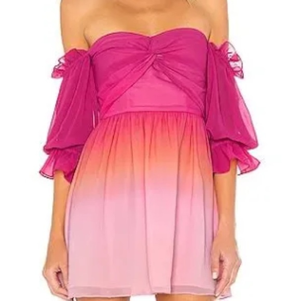 Lovers + Friends Pink Off-Shoulder Dress